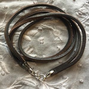 Trollbeads double wrap leather charm bracelet